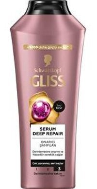 Gliss Deep Repair Onarıcı Düz Saçlar İçin Sülfatsız Kremsiz Şampuan Unisex Şampuanı 400 ml