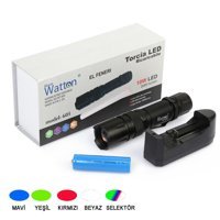Watton WT-605 Basmalı 2000 Lümen Uzun Menzilli LED Şarjlı El Feneri