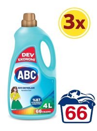 Abc Renkliler İçin 198 Yıkama Sıvı Deterjan 3x4 lt