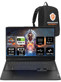 Lenovo Ideapad 3 82SB00NWTX Harici GeForce RTX 3050 Ti AMD Ryzen 7 6800H 8 GB DDR5 1 TB SSD 15.6 inç FHD Freedos Gaming Laptop PER4 ÇANTA