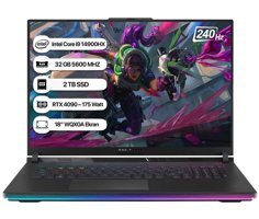 Asus ROG Strix SCAR 18 Harici GeForce RTX 4090 Intel Core i9 14900HX 32 GB DDR5 2 TB SSD 16 inç FHD Freedos Gaming Laptop