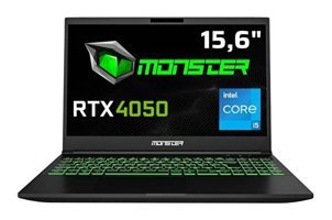 Monster Abra A5 V20.3.3 Harici GeForce RTX 4050 Intel Core i7 13700H 16 GB DDR5 500 GB SSD 15.6 inç FHD Windows 11 Home Gaming Laptop