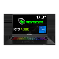 Monster Tulpar T7 V26.1.3 Harici GeForce RTX 4060 Intel Core i7 13700H 16 GB DDR5 500 GB SSD 17.3 inç FHD Windows 11 Gaming Laptop
