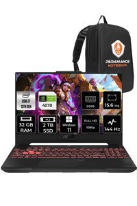 Asus TUF Gaming LP097 Harici GeForce RTX 4070 Intel Core i7 13620H 32 GB DDR4 2 TB SSD 15.6 inç FHD Windows 11 Pro Gaming Laptop PER4 ÇANTA