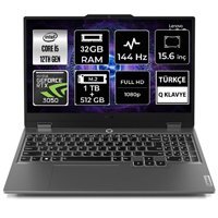 Lenovo LOQ 15IAX9 83GS007VTR-07 Harici GeForce RTX 3050 Intel Core i5 12450HX 32 GB DDR5 1 TB - 512 GB SSD 15.6 inç FHD Freedos Gaming Laptop
