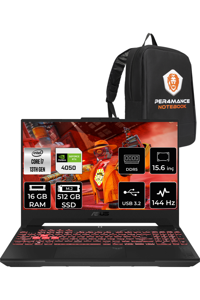 Asus TUF Gaming F15 LP261 Harici GeForce RTX 4050 Intel Core i7 13620H 16 GB DDR4 512 GB SSD 15.6 inç FHD Freedos Gaming Laptop PER4 ÇANTA