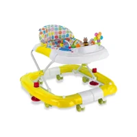 Baby Hope 212 Royal Yeni Versiyon Puantiyeli 8 Tekerlekli Oyuncaklı Müzikli Örümcek Yürüteç Sarı
