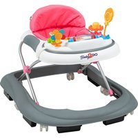 Baby2Go Toddle Lüks 6 Tekerlekli Oyuncaklı Müzikli Örümcek Yürüteç Pembe