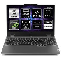 Lenovo LOQ 15IAX9 83GS007VTR-08 Harici GeForce RTX 3050 Intel Core i5 12450HX 32 GB DDR5 2 TB - 512 GB SSD 15.6 inç FHD Freedos Gaming Laptop