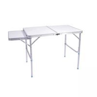 Andoutdoor And 8812-K 90x60 cm Dikdörtgen Alüminyum Katlanır Kamp Masası Beyaz