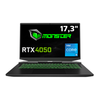 Monster Abra A7 V14.5.1 Harici GeForce RTX 4050 Intel Core i5 13500H 16 GB DDR5 1 TB SSD 17.3 inç FHD Windows 11 Home Gaming Laptop