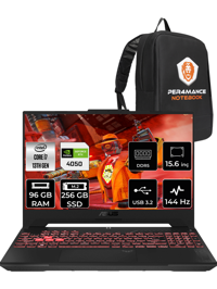 Asus TUF Gaming F15 LP261 Harici GeForce RTX 4050 Intel Core i7 13620H 96 GB DDR4 256 GB SSD 15.6 inç FHD Freedos Gaming Laptop PER4 ÇANTA