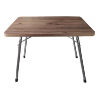 Ege Modüler 60x45 cm Dikdörtgen Ahşap Katlanır Kamp Masası Kahverengi