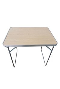 Eskey 80x60 cm Dikdörtgen Ahşap Katlanır Kamp Masası Kahverengi