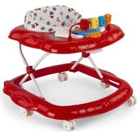 Baby2Go 2076 Budy Çapalı 6 Tekerlekli 3 Kademeli Oyuncaklı Müzikli Örümcek Yürüteç Kırmızı