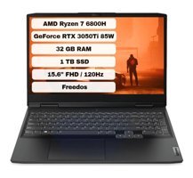Lenovo Ideapad Gaming 3 15ARH7 Harici GeForce RTX 3050 Ti AMD Ryzen 7 6800H 32 GB DDR5 1 TB SSD 15.6 inç FHD Freedos Gaming Laptop