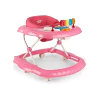 Baby2Go 2076 Budy 6 Tekerlekli 3 Kademeli Oyuncaklı Müzikli Örümcek Yürüteç Pembe