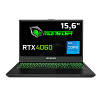 Monster Tulpar T5 V23.3.3 Harici GeForce RTX 4060 Intel Core i5 12450H 16 GB DDR5 500 GB SSD 15.6 inç FHD Windows 11 Home Gaming Laptop