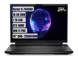 Dell Alienware M16 AWM16-A138BLK-PUS Harici GeForce RTX 4080 AMD Ryzen 9 7845HX 16 GB DDR5 1 TB SSD 16 inç QHD Windows 11 Pro Gaming Laptop