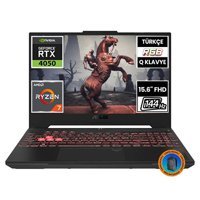 Asus TUF Gaming A15 FA507NU-LP030A7 Harici GeForce RTX 4050 AMD Ryzen 7 7735HS 32 GB DDR5 1 TB SSD 15.6 inç FHD Freedos Gaming Laptop CNT008 Çanta