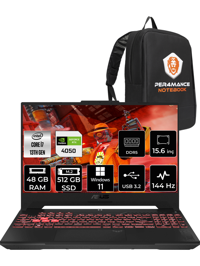 Asus TUF Gaming F15 LP259 Harici GeForce RTX 4050 Intel Core i7 13620H 48 GB DDR4 512 GB SSD 15.6 inç FHD Windows 11 Pro Gaming Laptop PER4 ÇANTA