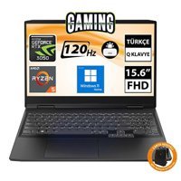 Lenovo Ideapad Gaming 3 82SB00UETR14 Harici GeForce RTX 3050 AMD Ryzen 5 6600H 64 GB DDR5 1 TB SSD 15.6 inç FHD Windows 11 Home Gaming Laptop CNT015 Çanta