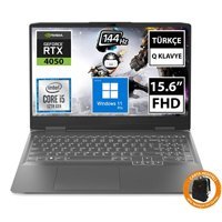 Lenovo LOQ 82XV00T6TX11 Harici GeForce RTX 4050 Intel Core i5 12450H 16 GB DDR5 512 GB SSD 15.6 inç FHD Windows 11 Pro Gaming Laptop CNT012 Çanta