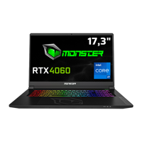 Monster Tulpar T7 V26.1.9 Harici GeForce RTX 4060 Intel Core i7 13700H 64 GB DDR5 1 TB SSD 17.3 inç FHD Windows 11 Home Gaming Laptop
