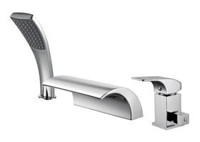 Fause KKB101 Pirinç Çiftli Aç Kapa Ankastre Yuvarlak Banyo Bataryası Krom