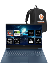 HP Victus 16 8D7V8EA Harici GeForce RTX 3050 AMD Ryzen 7 7840HS 40 GB DDR5 2 TB SSD 16.1 inç FHD Freedos Gaming Laptop PER4 ÇANTA
