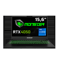 Monster Abra A5 V20.3.3 Harici GeForce RTX 4050 Intel Core i7 13700H 16 GB DDR5 500 GB SSD 15.6 inç FHD Windows 11 Gaming Laptop