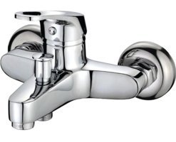 İnventa Pirinç Çiftli Aç Kapa Yarı Ankastre Kare Banyo Bataryası Krom