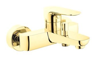Artema A4232423 Pirinç Çiftli Aç Kapa Ankastre Kare Banyo Bataryası Altın