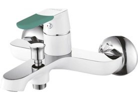 Creavit SL2500 Pirinç Çiftli Aç Kapa Dereceli Solo Kare Banyo Bataryası Beyaz