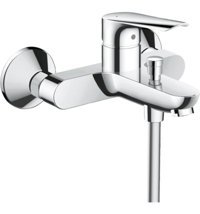 Hansgrohe 71415000 Pirinç Çiftli Aç Kapa Yarı Ankastre Kare Banyo Bataryası Krom