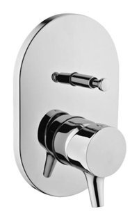 Vitra A42227 Pirinç Çiftli Aç Kapa Ankastre Kare Banyo Bataryası Krom