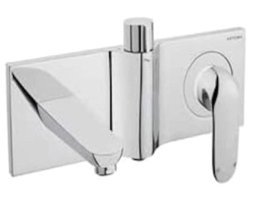 Artema A40674 Pirinç Çiftli Aç Kapa Ankastre Kare Banyo Bataryası Krom