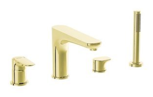 Artema A4274323 Krom Kaplama Çiftli Aç Kapa Ankastre Kuğu Banyo Bataryası Altın