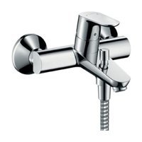 Hansgrohe DN15 Pirinç Çiftli Aç Kapa Yarı Ankastre Kare Banyo Bataryası Krom