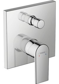 Hansgrohe Vernis Shape Pirinç Tekli Aç Kapa Ankastre Kare Banyo Bataryası Krom