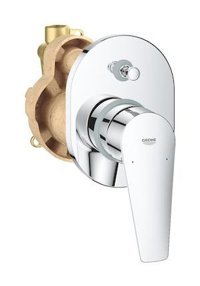 Grohe 29039001 Krom Kaplama Tekli Aç Kapa Yarı Ankastre Kare Banyo Bataryası Krom