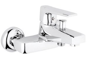 Kare Pirinç Çiftli Aç Kapa Solo Kare Banyo Bataryası Krom