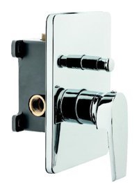 Prestij Cero Pirinç Çiftli Aç Kapa Ankastre Kare Banyo Bataryası Krom