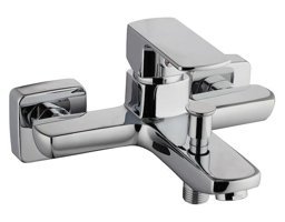 Bien Salvo Pirinç Çiftli Aç Kapa Solo Kare Banyo Bataryası Krom