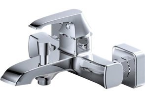 Creavit AG2500 Pirinç Çiftli Aç Kapa Ankastre Kare Banyo Bataryası Gümüş