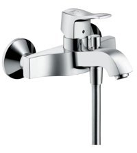 Hansgrohe Metris Pirinç Çiftli Aç Kapa Yarı Ankastre Kuğu Banyo Bataryası Krom