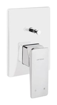 Vitra A42395 Krom Kaplama Çiftli Aç Kapa Ankastre Kare Banyo Bataryası Krom