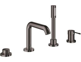 Grohe 19578A01 Krom Kaplama Çiftli Aç Kapa Ankastre Kare Banyo Bataryası Siyah