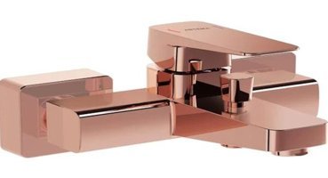 Vitra A4273726 Pirinç Çiftli Aç Kapa Ankastre Kare Banyo Bataryası Bakır