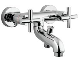 Gpd BNB05 Pirinç Çiftli Çevirmeli Yarı Ankastre Kare Banyo Bataryası Krom